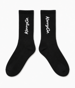 KERRYCO Performance Stripe Crew Socks Black White | Unisex Streetwear Socks KERRYCO Performance Stripe Crew Socks black white premium unisex athletic streetwear socks