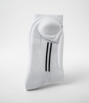 KERRYCO Performance Stripe Crew Socks black white premium unisex athletic streetwear socks