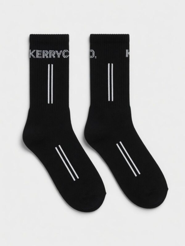 7a6acab8-34da-4357-98f0-ad466505390d Black Performance Stripe Crew Socks