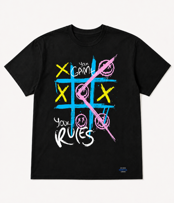 KERRYCO You Rule Graphic Oversized Tee Black premium streetwear t shirt