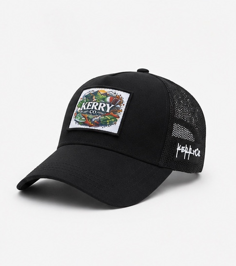 KERRYCO Urban Mesh Trucker Cap Black Edition | Premium Streetwear Hat KERRYCO Urban Mesh Trucker Cap Black Edition premium unisex streetwear hat