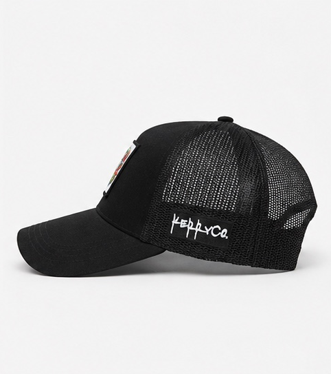 KERRYCO Urban Mesh Trucker Cap Black Edition | Premium Streetwear Hat KERRYCO Urban Mesh Trucker Cap Black Edition premium unisex streetwear hat