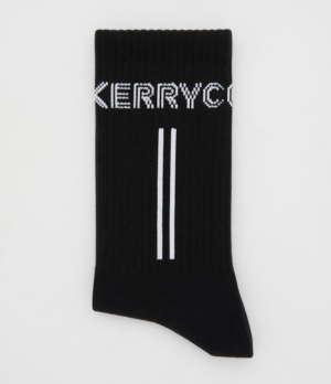 Black Performance Stripe Crew Socks