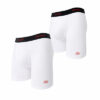 KERRYCO Essential Luxe Boxer Briefs Grey Edition premium men underwear cotton stretch athletic fit KerryCo 2-Pack Boxer Briefs (White & White)