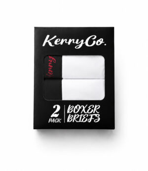 KerryCo 2-Pack Boxer Briefs (White & White)