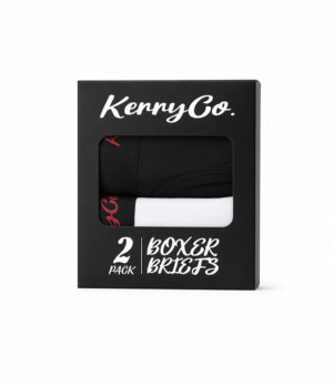 KerryCo 2-Pack Boxer Briefs (Black & White)