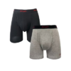 KERRYCO Essential Luxe Boxer Briefs Edition premium men underwear cotton stretch athletic fit KerryCo 2-Pack Boxer Briefs (Grey & Black)
