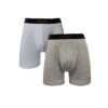 KerryCo 2-Pack Boxer Briefs (Grey & White)