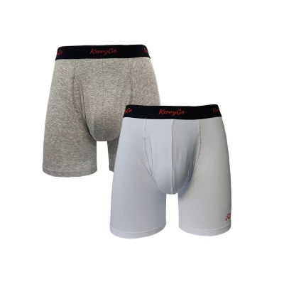 KerryCo 2-Pack Boxer Briefs (Grey & White)
