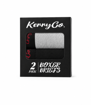 KerryCo 2-Pack Boxer Briefs (Grey & Black)